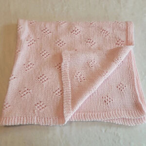 🌴3/$15🌴 Beautiful afgan crochet baby pink blanket / lap blanket handmade